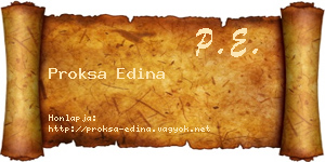 Proksa Edina névjegykártya